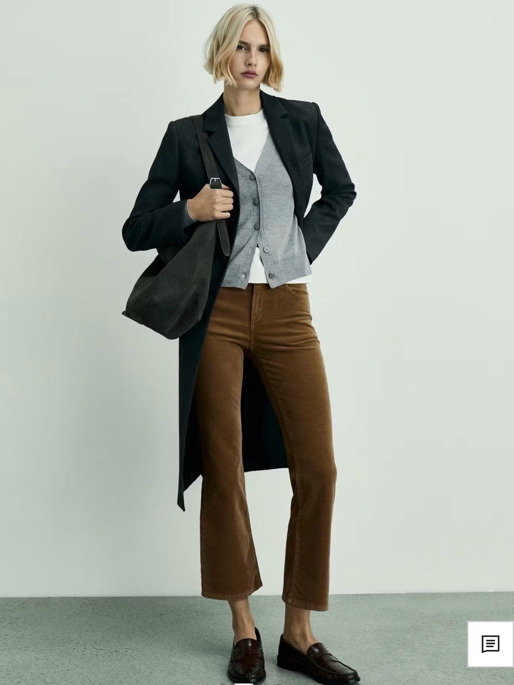 Mango flared cropped corduroy Jeans - Picture 2 of 5